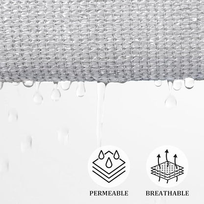 Shade&Beyond Triangle Sun Shade Sail 16'X16'X16' Permeable Canopy Light Grey for Patio Garden Yard Deck Pergola (We Make Custom Size)