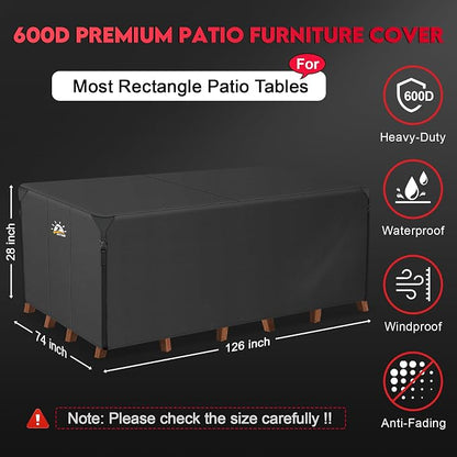 Zettum Patio Furniture Cover Rectangle - Image 2