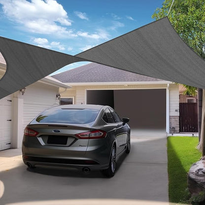KANAGAWA Sun Shade Sail Curved 16'X20' Dark Gray Rectangle Outdoor Shade Cover UV Blovk Canopy for Patio Garden Backyard Heavy Duty Permeable 185GSM (We Make Custom Size)