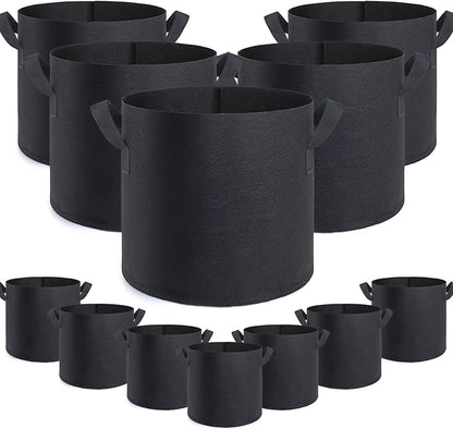 12 Pack 20 Gallon Grow Bags,Premium Fabric Pots 20 Gallon for Healthy Plant Growth - Durable and Reusable Garden Bags to Grow Vegetables,Fruits,and Flowers