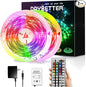 DAYBETTER Led Strip Lights Waterproof, 32.8ft(2 Rolls of 16.4ft) Led Tape Lights Color Changing 300 LEDs Light Strips Kit with 44 Keys Ir Remote Controller and 12v Power Supply for Indoor Outdoor Use