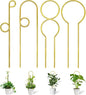 14.17in Plant Trellis Indoor, 4.2mm Dia Gold Small Trellis for Potted Plants, Metal Trellis for Climbing Plants Indoor Support for houseplant Hoya Photos Succulents Hostas, Plant Decor