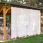 SpaceDresser Waterproof Outdoor Sheer Curtains for Patio - 2 Panels Rod Pocket Indoor Voile Sheer Curtain for Living Room,100W x 84L inch, White