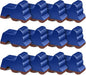 Kigeli 12 Pcs Resin Pot Feet for Outdoor Planters 3 Inch Long 1.5 Inch Tall Flower Handmade Elevator Plant Feet Frost Proof Lifter for 14-20 in Pot(Royal Blue)