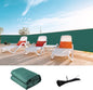 LOVE STORY Custom Size 3'x3' Dark Green Balcony Privacy Screen,UV Block Privacy Fence Screen,90% Shield for Outdoor Pool Garden Apartment Railing