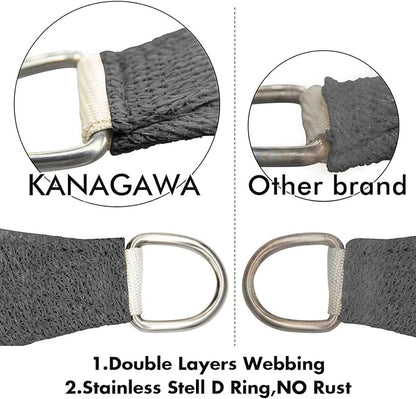 KANAGAWA 20'X22' Dark Gray Custom Size Sun Shade Sail Rectangle UV Block Canopy Cover for Patio Backyard Lawn Garden Outdoor (Customized Available)