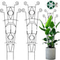 Stackable Metal Trellis for Climbing Plants Outdoor & Indoor - 4 Pack Garden Trellis for Potted Plants, Rust-Resistant Plant Support Stakes for Vines, Flowers - Sturdy Plant Trellis