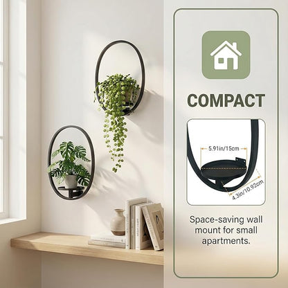 2 Pack Plant Stand Indoor Outdoor Hanging Planters for Plants Wall Plant Holder for Indoor Plants Plant Frames Wall Decor for Livingroom Bedroom Balcony Patio