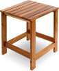 Utoplike Teak Outdoor Side Table for Patio, Pool Coffee Accent Table, Wood End Tables for Garden, Backyard, Bed, Living Room, Couch
