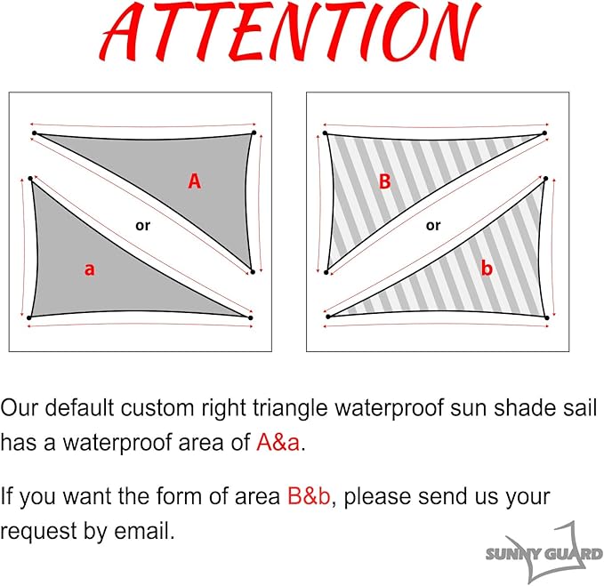 SUNNY GUARD Waterproof Sun Shade Sail 10'x15'x18' Sand Right Triangle UV Block Sunshade for Backyard Yard Deck Patio Garden Outdoor Activities and Facility(Customized)