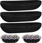 Riare 6 Pack 36 Inch Black Felt Window Box Liners- Fabric Trough Planter Basket Liners Replacement, Non-Woven Hanging Plant Liner for Wall Hanging Basket, Garden Fence Railing (Avoid Bird Nesting)