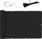LOVE STORY 3'x6' Black Balcony Screen Privacy Fence Cover UV Protection (HDPE) Weather-Resistant 3 FT Height Shield for Deck, Patio, Backyard, Outdoor Pool, Porch, Railing
