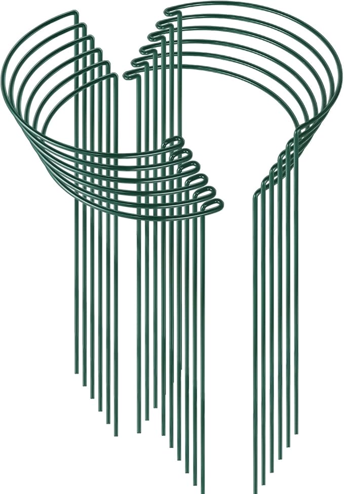 Plant Support Stakes – 12 Pack Iron Tube Stakes, 10 x 24 Inch