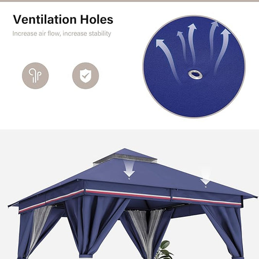 10'x10' Semi-Permanent Outdoor Patio Gazebo