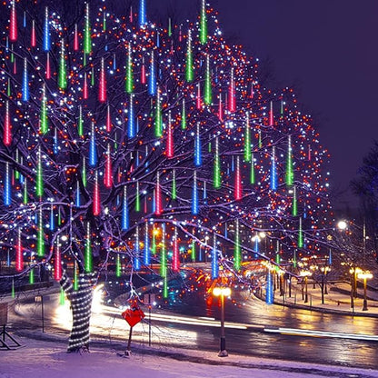String Lights 32 Tubes 768 LEDs Multicolor Icicle Outdoor Lights