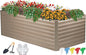 DTIG Galvanized Raised Garden Bed for Vegetables Flowers Herbs, Tall Metal Raised Garden Bed Kit with Garden Tools, Gloves, Plant Labels, Brown 6×3×2FT