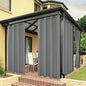 BONZER Outdoor Curtains for Patio Waterproof Thick Privacy Grommet Light Filtering Outside Curtains for Porch Pergola Gazebo Deck, 1 Panel, 84W x 120L inch, Grey