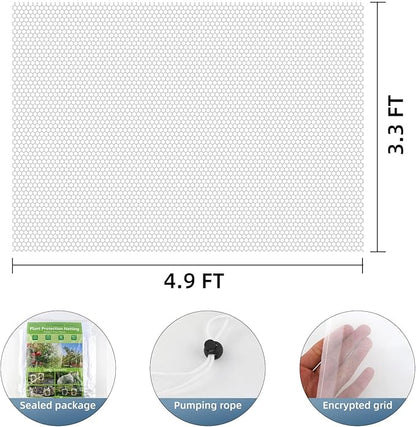Bird Netting for Garden Protection, CANAGROW 4 Pack Garden Plant Mesh Netting Covers Bags with Drawstring, Insect Bird Barrier Bug Netting for Fruit Blueberry Bushes Vegetable Flower (3.3x4.9FT)