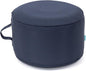 QILLOWAY Indoor/Outdoor Inflatable Stool,Round Ottoman,All Weather Foot Rest for Camping or Home,All Navy