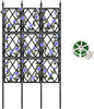 Garden Trellis for Climbing Plants Outdoor 5.25 FT, Iron Pipe Metal Support Wall Tall Plant Trellis Lattice Fence Plant Support with Garden Twist Tie for Ivy Vines Rose