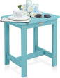 Y&M Outdoor Side Table, HIPS Adirondack Small Single Table, Waterproof Square Outside Table, Balcony Modern End Tables for Patio, Pool, Beach, Porch, Deck, Indoor or Outdoor Use, Light Blue