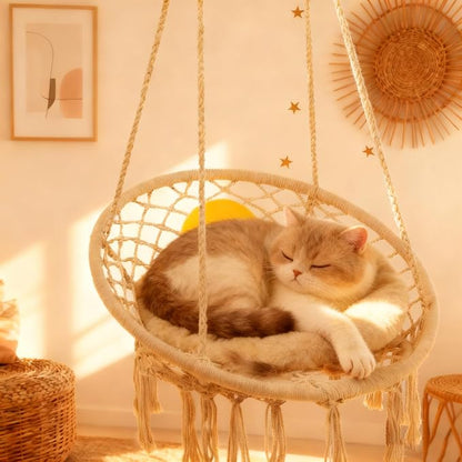 Goutime Hammock Chair, Macrame Hanging Swing Chairs - Image 5