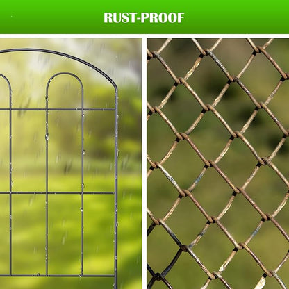20 Pack Decorative Garden Fence Outdoor - 24in H x 22ft L Rust-Proof Coated - Image 9