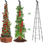 2Pack Garden Trellis for Climbing Plants Outdoor Indoor Pot 67'' Cucumber Trellis for Climbing Plant Support for Climbing Vegetables Plants Garden Obelisk Trellis Tomato cage & Climbing Rose