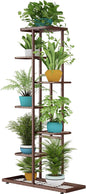 LINZINAR Plant Stand Metal 7 Tier 8 Potted Multiple Flower Pot Holder Shelf Indoor Outdoor Planter Display Shelving Unit for Patio Garden Corner Balcony Living Room, Bronze