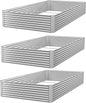 FRIZIONE 3pcs 6x3ft Galvanized Raised Garden Bed Outdoor,Above Ground Garden Bed for Vegetable,Metal Raised Beds for Flower,Steel Raised Beds for Gardening