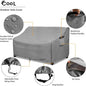 Sofa Cover for Patio Loveseats and 3-Seat Sofas, Waterproof Polyester in Grey