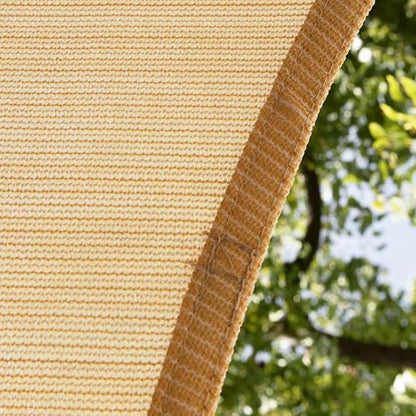 Amgo Custom Size 22' x 22' x 31.1' Beige Right Triangle Sun Shade Sail Order to Make Canopy Awning UPF50+ AGSLT, 95% UV Blockage, Water & Air Permeable, 200GSM Commercial Standard (We Customize)