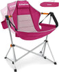 KingCamp Hammock Camping Chair, Swinging Portable Folding Camp Chairs for Adults Max 400lbs Heavy Duty Foldable Oversized Rocker with Aluminum Alloy Frame Cup Holder for Outdoor Beach Patio Sport
