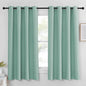NICETOWN Blackout Curtain Panel 63 inch Long for Window - Thermal Insulated Solid Grommet Blackout Drape for Bedroom Living Room Kitchen (Single Panel, 52W x 63L, Aqua Blue)