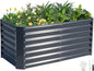4x2x2ft Raised Garden Bed - Galvanized Deep Root Planter Boxes Outdoor with Wing Nuts and Safety Edges for Gardening Vegetables, Flowers, Herbs, Succulents - Gray