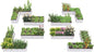 A ANLEOLIFE Set of 8, 18 Inch Tall Antique White Raised Garden Beds Kit, L-Shaped & Rectangular Metal Planters – Ideal for Backyard Vegetables Flowers Herbs