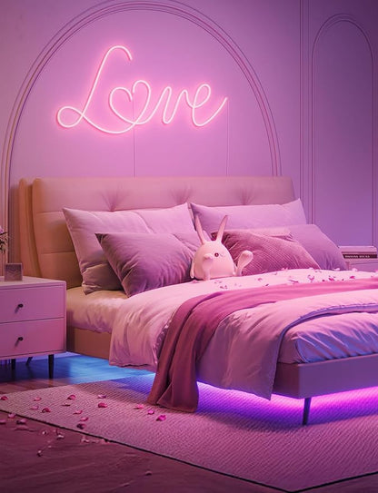 Govee RGBIC LED Strip Lights, 32.8ft Smart LED Lights for Bedroom, Bluetooth LED Lights APP Control, DIY Multiple Colors on One Line, Color Changing LED Strip Lighting Music Sync, Home Decor