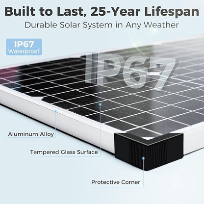 Solar Panels 30W 12V Monocrystalline Kit with MPPT Controller