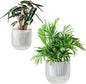 Melphoe Self Watering Pots for Indoor Plants Planter, 6.5/5.3 Inch 2 Pack Planters Self Watering Plant Pots for Flower, Houseplants, Succulent, African Violets and Cactus with Drainage