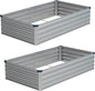 Vengarus 6x3x1FT (2 Pack) Galvanized Raised Garden Bed Kit, Outdoor Metal Planter Box for Vegetables, Rectangular Steel Container, Easy Assembly (Silver)