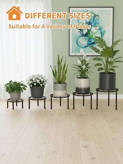Set of 5 Metal Plant Stand for Heavy Potted Plant for Home Indoor and Outdoor Round Metal Corner Plant Stand for Flower Pot Stand Holder