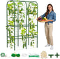 65" Tall Cucumber Trellis for Raised Bed, Garden Trellis for Climbing Plants Outdoor, U-Shape Metal Arch Vegetables Trellis Plant Support for Zucchini Squash Vines
