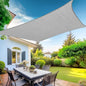 KANAGAWA Sun Shade Sail 20'x20' Grey Rectangle UV Block Canopy Awning Shelter Fabric Cloth Screen for Outdoor Patio Garden Backyard