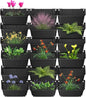 Hanging Vertical Wall Planter, 18 Pack Vertical Garden Planter, for Patio Outdoor Decor, Home Black Plastic Balcony Pot