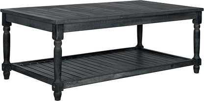 Safavieh Outdoor Collection Oakley Dark Slate Grey Coffee Table