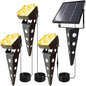 Solar Spotlights Outdoor Waterproof IP65 Landscape Spot Lights with Metal Stake 42ft Cable 3-in-1 Warm White Auto On/Off Dusk to Dawn Flag Pole Uplights for Fence Pathway Trees Garden Yard