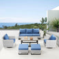 Belord 6 Piece Outdoor Furniture Patio Wicker Sofa Set, Oversize Outdoor Swivel Rocker Chairs with Rattan Ottomans, Conversation Sets Patio Furniture Come with Removable Washable