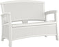 Suncast Outdoor Wicker Love Seat with 23-Gallon Storage, Comfortable Seating for Two, Ergonomic Back Support, All-Weather Furniture for Patio, Deck, and Garden, Ice Cube