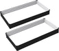 8x4x1ft(2 Pack) Raised Garden Beds Outdoor Kit, No Support Rod, Metal Raised Garden Beds for Vegetables,Fruits,Herb,Flower,Black