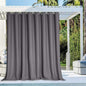 NICETOWN Patio Outdoor Curtain 120" Extra Wide Waterproof for Porch, Grommet Vertical Blinds Thermal Insulated Blackout Divider Drape for Outside Balcony/Lounge, Grey, 1 Panel, 84" Long